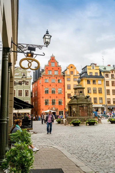 Stortorget hely Gamla Stan, Stockholm — Stock Fotó