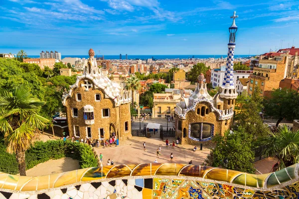 Park Guell w Barcelonie, Hiszpania — Zdjęcie stockowe