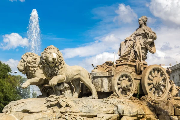 Madrid'da Cibeles Çeşmesi — Stok fotoğraf