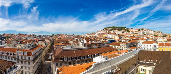 Panorama do horizonte de Lisboa — Fotografia de Stock