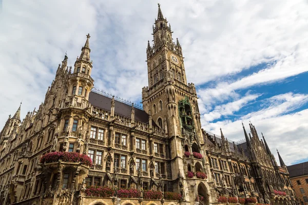 Radnice náměstí Marienplatz v Mnichově — Stock fotografie