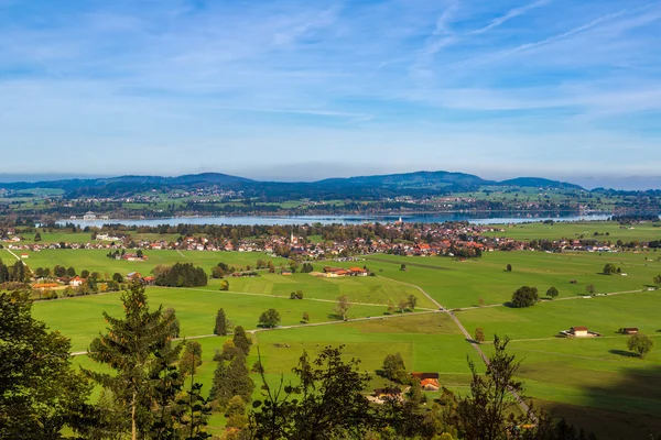 Campos verdes junto a Neuschwanstein —  Fotos de Stock