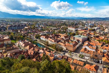 Ljubljana, Slovenya hava görünümünü