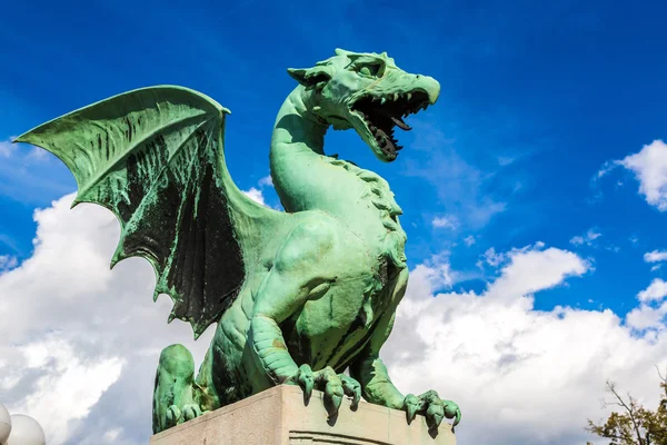 Drachenbrücke in Ljubljana — Stockfoto