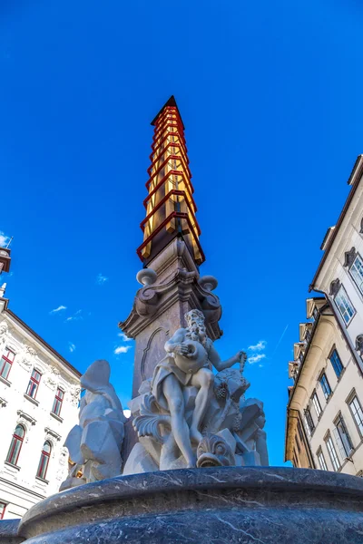 Fontanna Robba w Lublanie — Zdjęcie stockowe