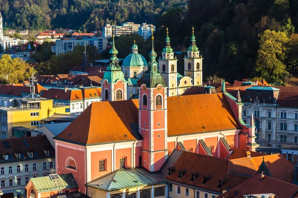 Veduta aerea di Lubiana in Slovenia — Foto Stock