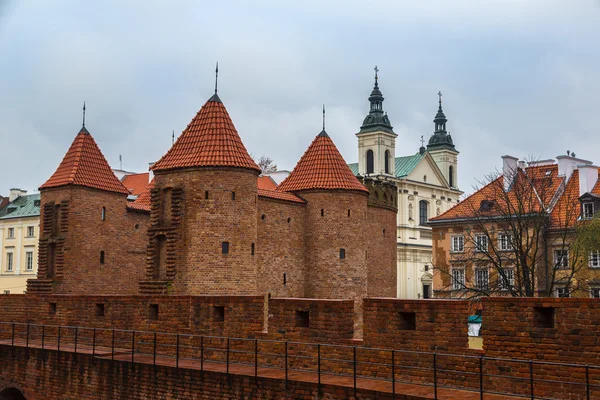 Barbican fästning i Warszawa — Stockfoto