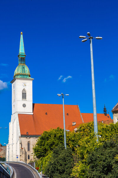 St. Martin's Cathedral in Bratislava in a summer day, Slovakia