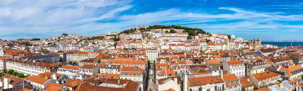 Lizbon siluetinin panoramik — Stok fotoğraf