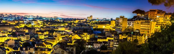 Panorama of Lisbon at nigth — Stock Photo, Image