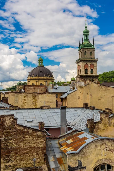 Lviv madártávlatból — Stock Fotó