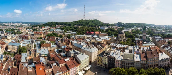 Vista panorâmica do pássaro de Lviv — Fotografia de Stock