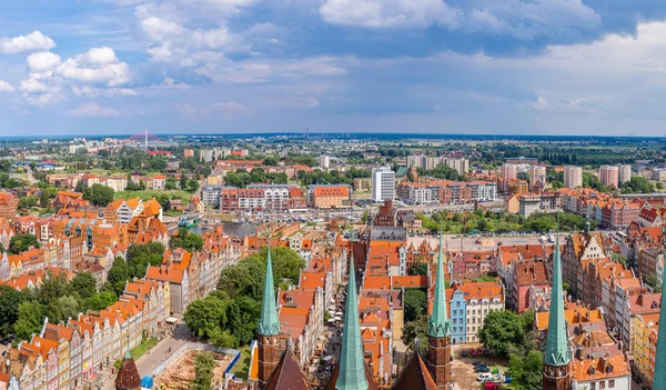 Gdansk, légifelvételek, Lengyelország — Stock Fotó