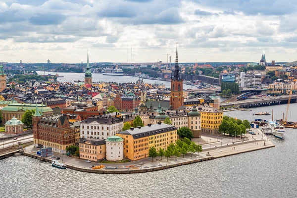 Ppanorama starego miasta w Sztokholmie Zdjęcia Stockowe bez tantiem