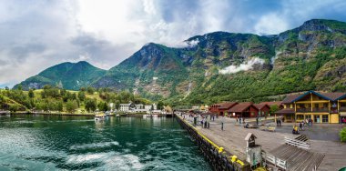 Sognefjord görünümüne manzara