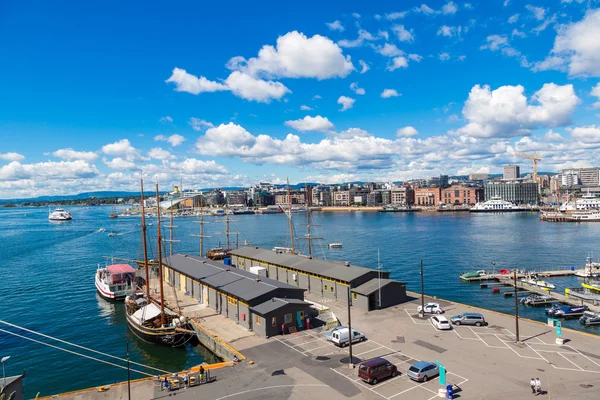 Oslo manzarası ve liman — Stok fotoğraf