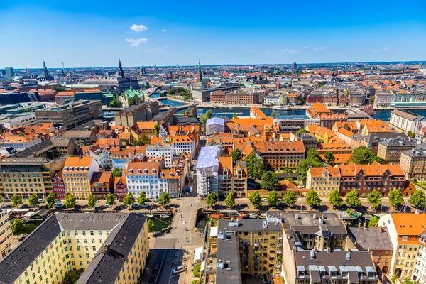 A légi felvétel a Copenhagen City — Stock Fotó