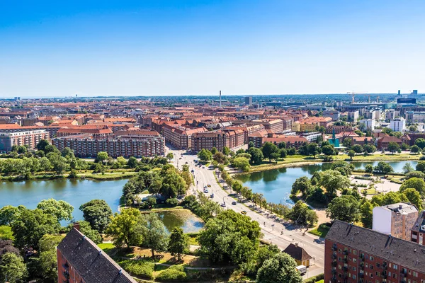 Kopenhag şehir havadan görünümü — Stok fotoğraf