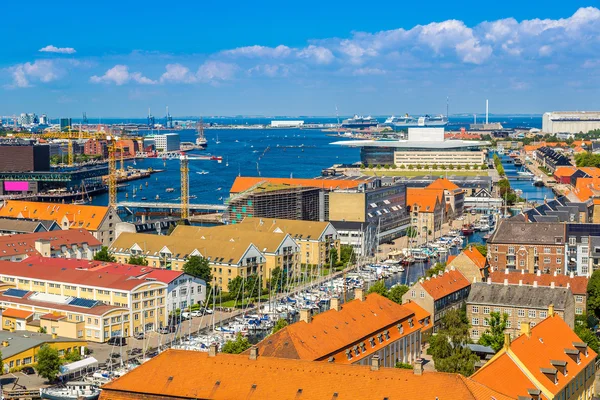 Vista aérea de la ciudad de Copenhague — Foto de Stock