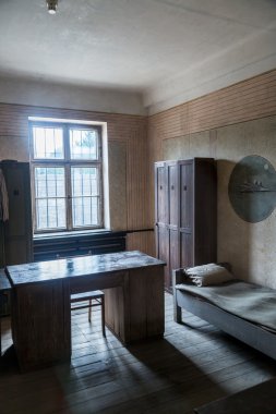 Auschwitz toplama kampında sergide.