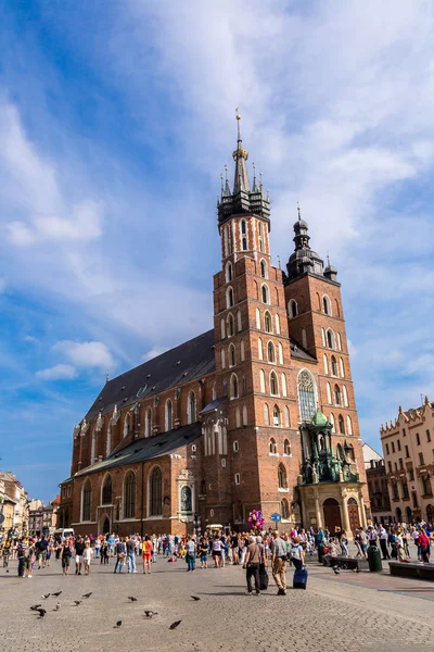 Mariakirken i Krakow - Stock-foto