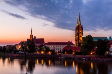 Gece Wroclaw cityscape