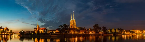 Gród Wrocław o zmierzchu — Zdjęcie stockowe