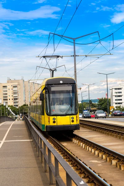 Modern tram in Dresden — Stock Photo, Image