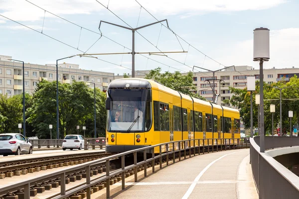 Modern tram in Dresden — Stock Photo, Image