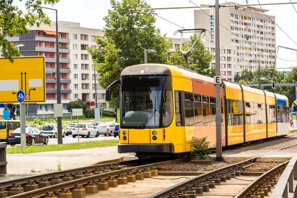 Modern tram in Dresden — Stock Photo, Image