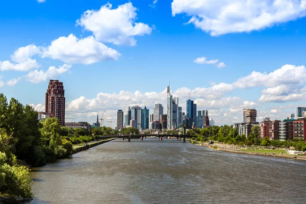 Frankfurt 'ta finans bölgesi — Stok fotoğraf