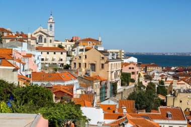 Lizbon panoramik havadan görünümü