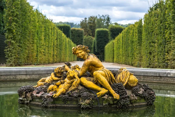 Fonte nos jardins do Palácio de Versalhes — Fotografia de Stock