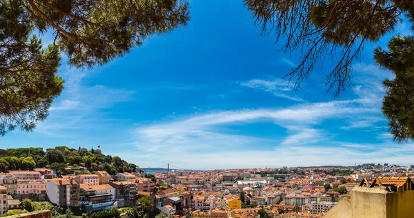 Vue aérienne panoramique de Lisbonne — Photo