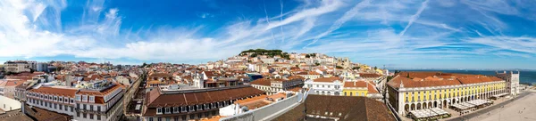 Panoramisch luchtfoto van Lissabon — Stockfoto