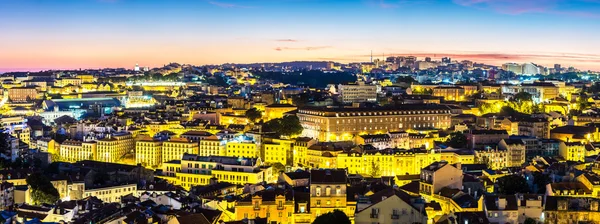 Aerial view of Lisbon at sunset — Stock Photo, Image