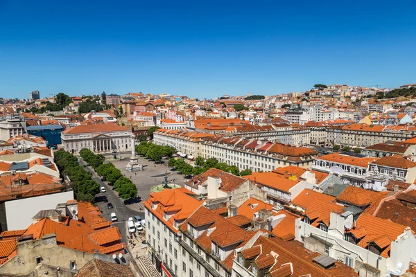 Вид с воздуха на Лиссабон — стоковое фото