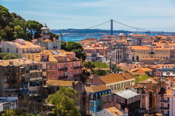 Luchtfoto van Lissabon — Stockfoto