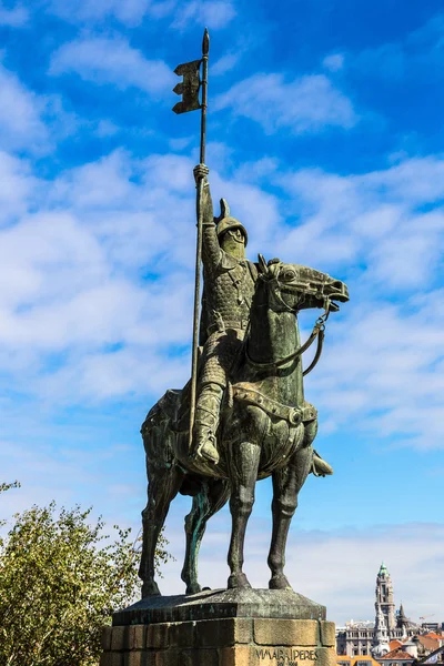 Estatua de Vimara Peres en Oporto — Foto de Stock