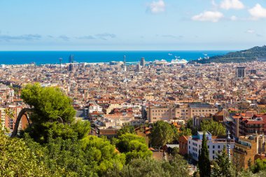 Barcelona 'nın panoramik görünümü