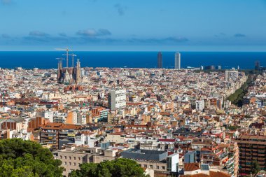 Barcelona 'nın panoramik görünümü