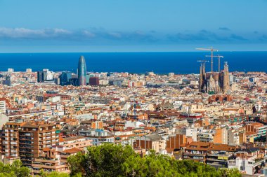 Barcelona 'nın panoramik görünümü
