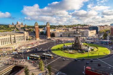 View of Barcelona center clipart