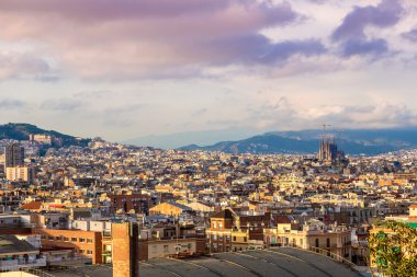 Barcelona 'nın panoramik görünümü