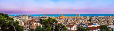Barselona görünümünden park Güell