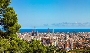 Barselona görünümünden park Güell