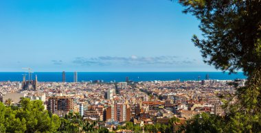 Barselona görünümünden park Güell