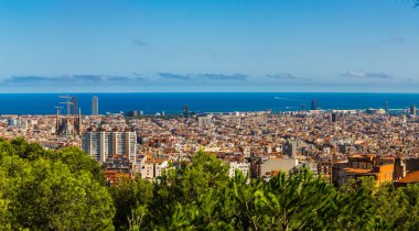 Barselona görünümünden park Güell