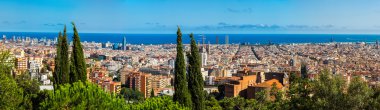 Barselona görünümünden park Güell