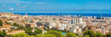 Barselona görünümünden park Güell